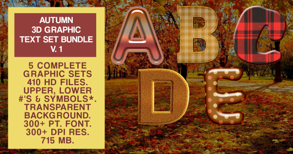 Autumn Graphic Text Bundle #1