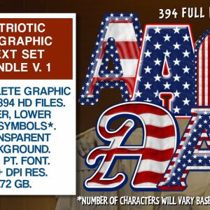 Patriotic Graphic Text Set Bundle