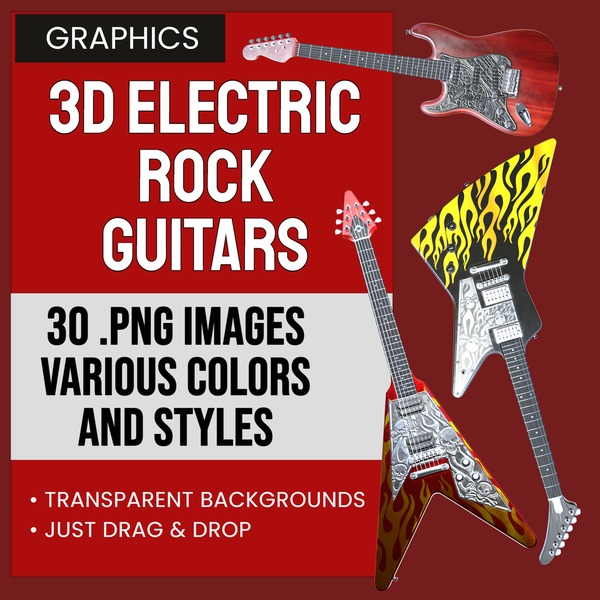 Electric Rock Guitar Props