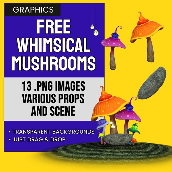 Free Whimsical Mushrooms