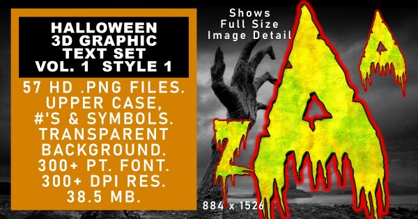 Halloween Graphic Text Vol 1 set 1