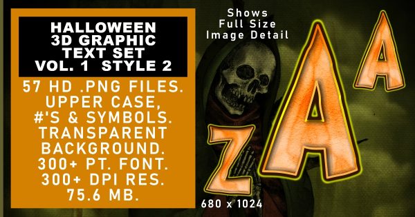 Halloween Graphic Text Vol 1 set 2