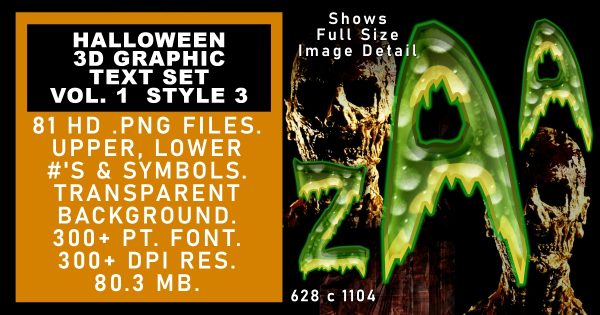 Halloween Graphic Text Vol 1 set 3