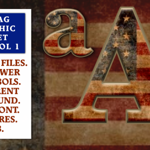 Old Flag Graphic Text Set