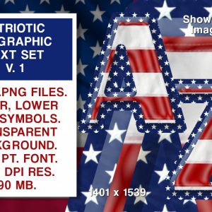 Patriotic Graphic Text Set v1