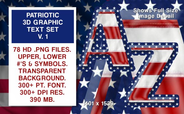 Patriotic Graphic Text Set v1