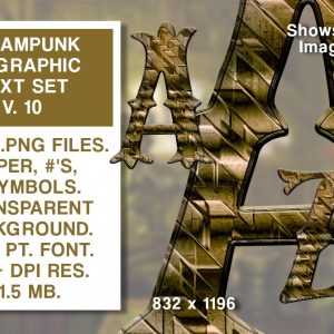 Steampunk Graphics Text Set #10