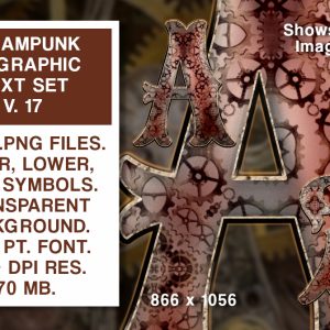 Steampunk Graphics Text Set #17