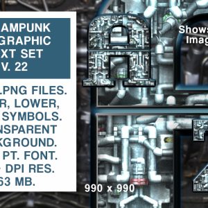 Steampunk Graphics Text Set #22