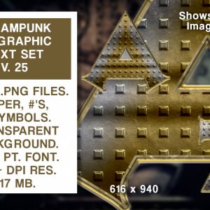 Steampunk Graphics Text Set #25