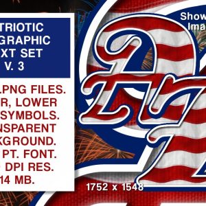 Patriotic Graphic Text Set v3