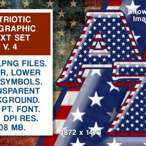 Patriotic Graphic Text Set v4