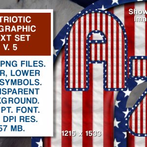 Patriotic Graphic Text Set v5