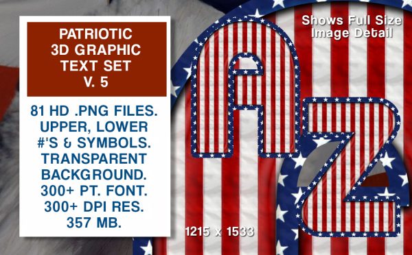 Patriotic Graphic Text Set v5