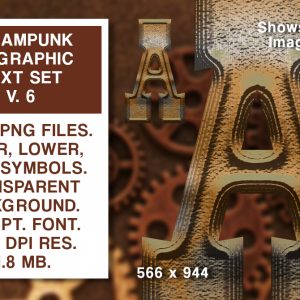 Steampunk Graphics Text Set #6