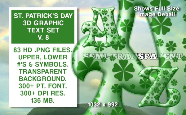 St. Patrick's Day Graphics Text Set #8