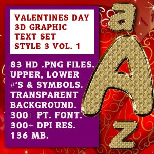 Valentine’s Graphic Text Vol 1 Set 3