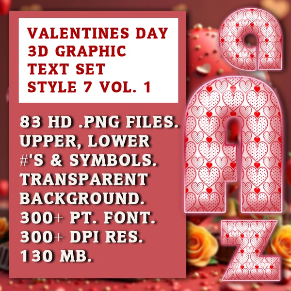 Valentine’s Graphic Text Vol 1 Set 7