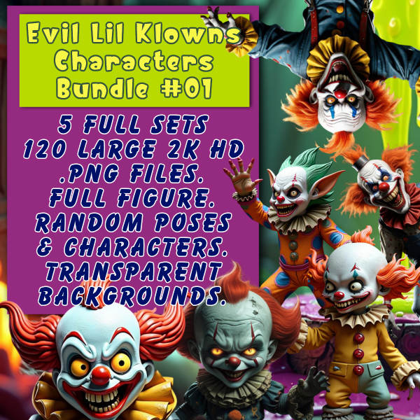 Evil Lil Klowns Characters Bundle