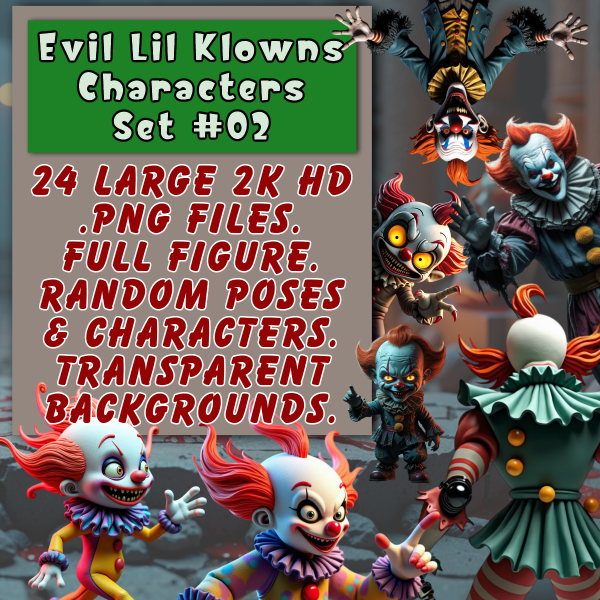 Evil Lil Klowns Characters Set #02