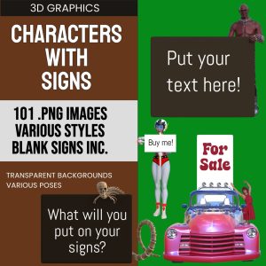 characters with signs