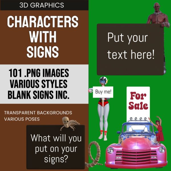 characters with signs